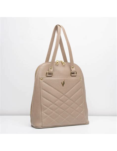 Geanta Rucsac Din Piele Naturala Pentru Dama ZINNIA Nude