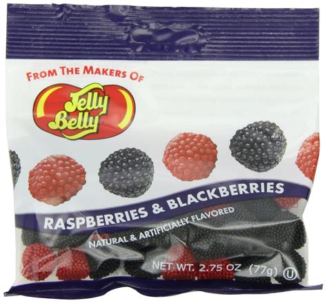 Jelly Belly Raspberries And Blackberries 2 75 Ounce Bags Pack Of 24 Jelly