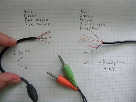 Headphone Jack Wire Color Code