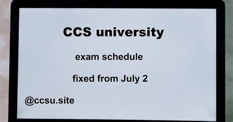 Update Ccsu Exam Schedule Fixed Ug And Pg Exams Will Be Held From 2nd