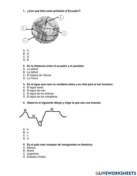 Nuestro Planeta Tierra Interactive Worksheet Live Worksheets