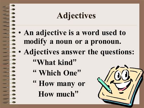 Definition Of Adjective Adjectives Examples Of Adjectives 56 Off