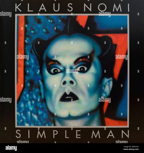 vintage vinyl record cover klaus nomi simple man  stock photo alamy