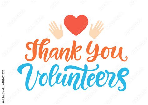 Thank you Volunteers banner Stock Vector | Adobe Stock