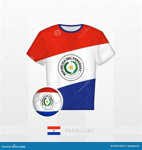 Football Uniform of National Team of Paraguay with Football Ball with ...