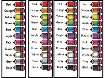 Color Words Card by Evelyn Driver | TPT