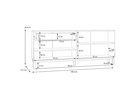 Buffet D Cor Ch Ne Et Gris Clair Cm Portes Tiroir Penny