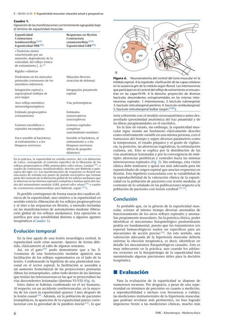 Espasticidad Muscular Situaci N Actual Y Perspectivas Pdf