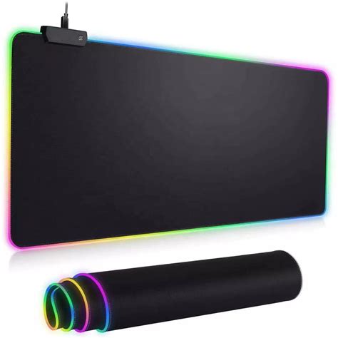 Intsupermai Rgb Gaming Mouse Pad Usb Led Backlight Mouse Pad Large