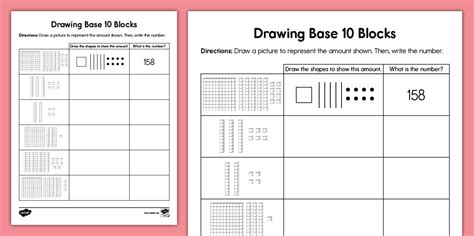 Second Grade Drawing Base Blocks Practice Teacher Made