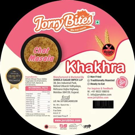 Jorrybites Gujarat Chat Masala Khakhra Months Packaging Size G