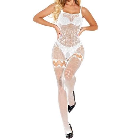 Iefiel Sexy Bodystocking R Sille Adulte Femme Body Transparent Erotique Lingerie Collant Ouvert