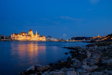 Panorama of Budapest at Night Stock Image - Image of europe, margaret ...