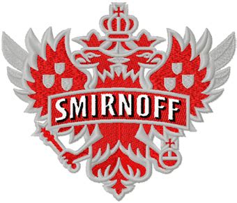 Smirnoff logo machine embroidery design