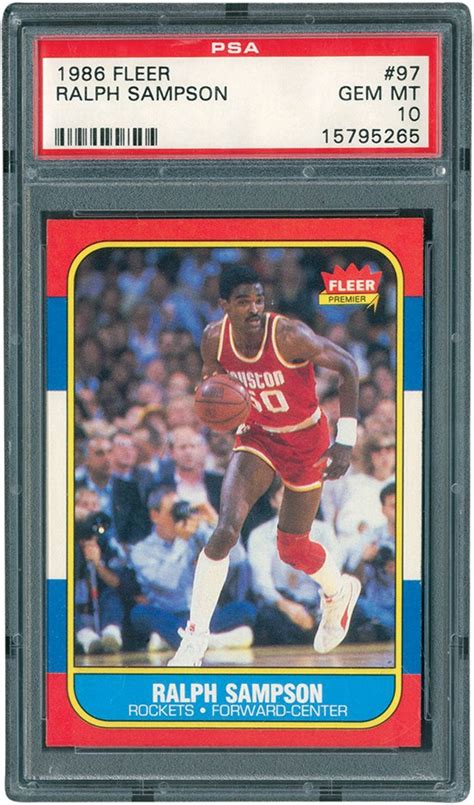 1986 Fleer 97 Ralph Sampson PSA GEM MINT 10 The 86 Fleer PSA 10 Set