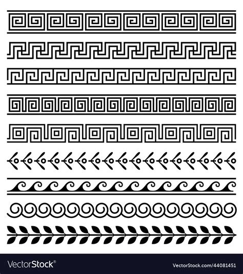 Greek Roman Pattern Border Decorative Ornament Vector Image