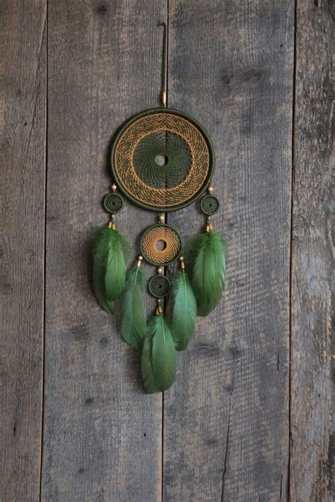 Green Dream Catcherlarge Dream Catcher By Myhappydreams On Etsy