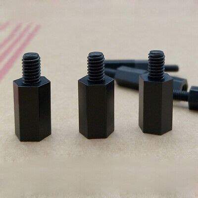 Pcs M M Black Nylon Column Hexagon Isolation Column Screw Support