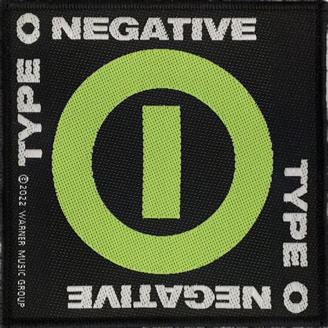 Type O Negative Negative Symbol Patch Cm X Cm Etsy