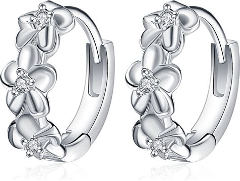 Fashmond Damen Ohrring Ohrringe Aus Echte 925 Sterling Silber Blumen