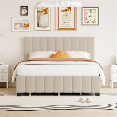 Latitude Run® Upholstered Platform Bed With Twin Xl Trundle Wayfair