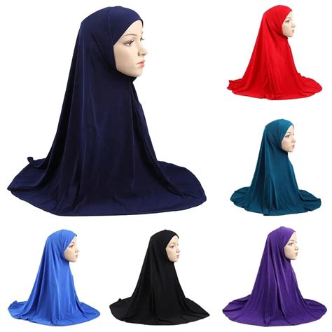 Muslim Hijab Amira Headscarf Plain Scarf For Women Full Cover Middle