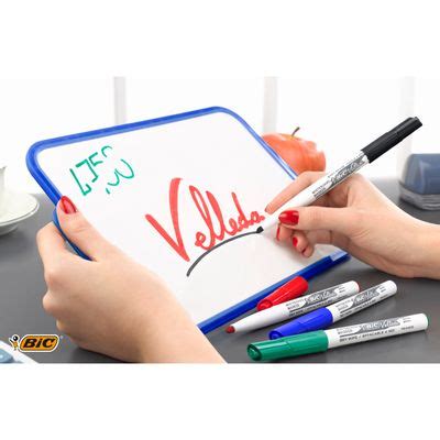 BIC VELLEDA 1741 Pack de 8 Marqueurs effaçables pointe ogive