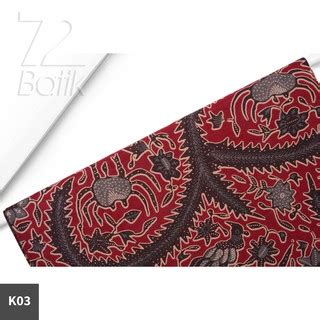 Jual Kain Batik Katun Premium Motif Kembang Setaman Warna Merah Abang