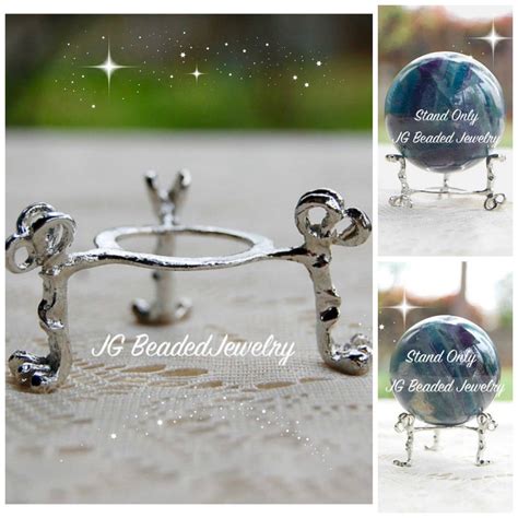 Crystal Ball Display Stand Silver Three Legged Claw Foot Sphere Holder