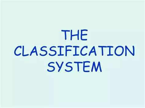 classification system powerpoint