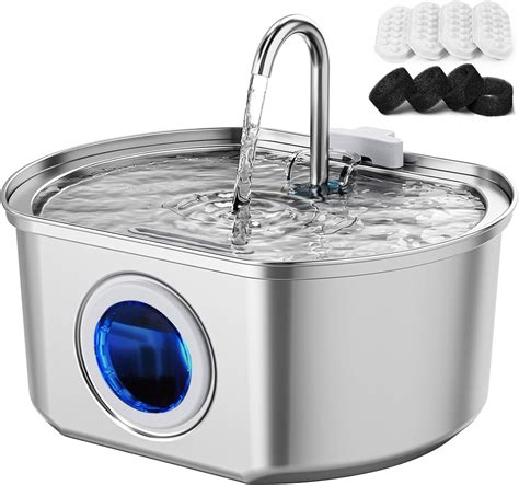 Cat Water Fountain Stainless Steel: 108oz/3.2L Cat Fountain for ...