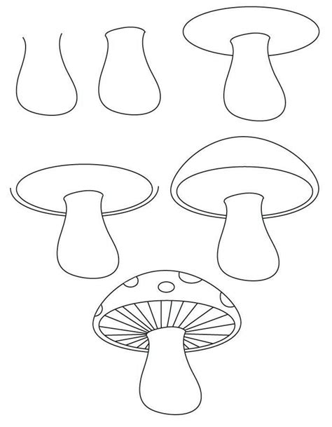 Learn How To Draw A Mushroom With Simple Step By Step Instructions