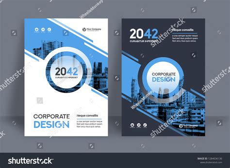 Corporate Book Cover Design Template A4 Stock Vector Royalty Free