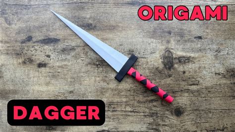 Origami Dagger Easy Tutorial Step By Step Diy Origami Dagger Paper