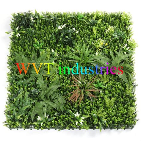 Fireproof Artificial Boxwood Leaves Ivy Foliage Fence Vertical Garden