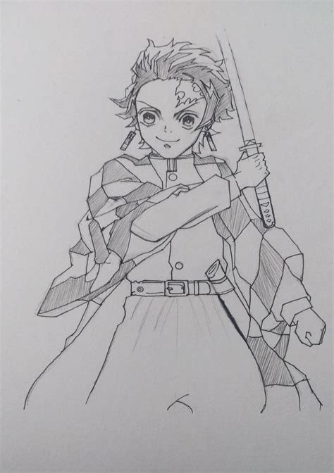 Tanjiro Kamado Pencil Sketch