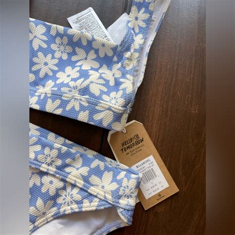 Billabong Swim Nwt Billabong Girls Swimsuit Bikini Pc Feelin Sweet Tank Daisy Print Sz