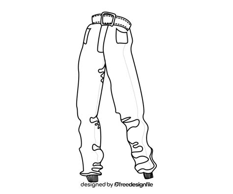 Pants Trousers Black And White Clipart Free Download