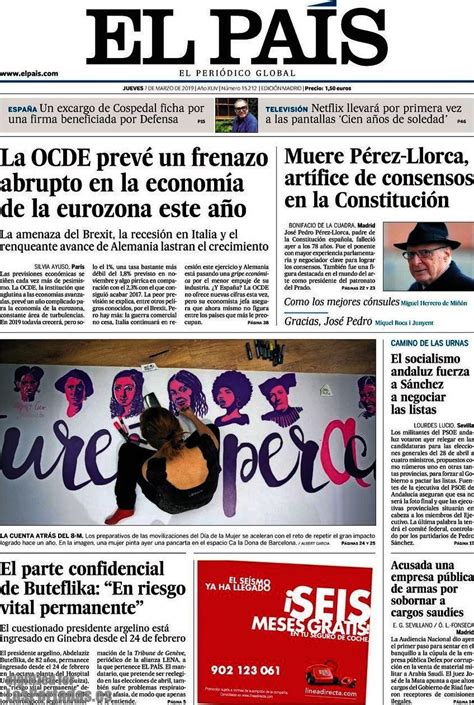 Portada Del Diario El Pa S Del D A News Europa