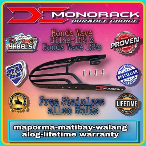 DC Monorack Bracket For Honda Wave Gilas 125 Wave 125s Lazada PH