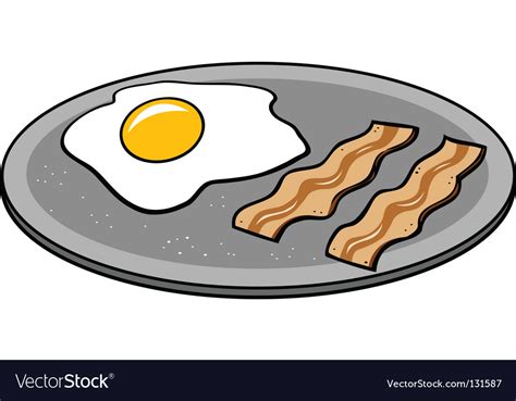 Bacon and eggs Royalty Free Vector Image - VectorStock