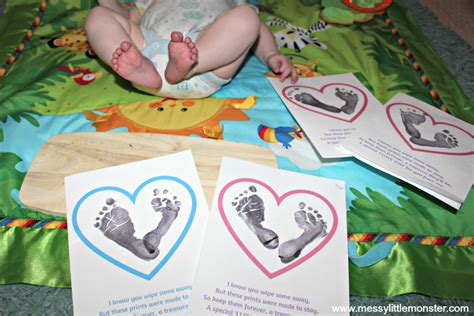 Baby Footprint Poems Printable Footprint Quotes Poems Messy