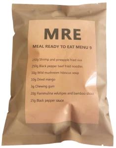 Military Meal Ready To Eat Army Food Emergency Food Mre Rations Self