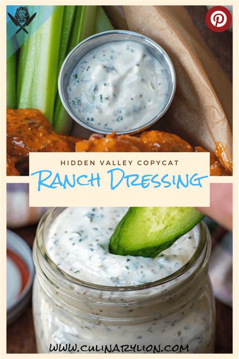 Keto Ranch Dressing Hidden Valley Copycat - Culinary Lion