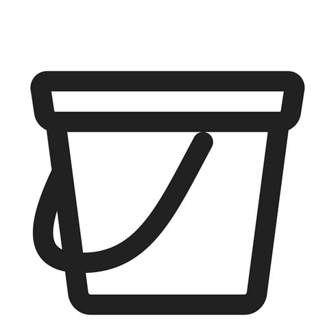 Bucket Icon Fluentui Emoji Mono Iconpack Microsoft