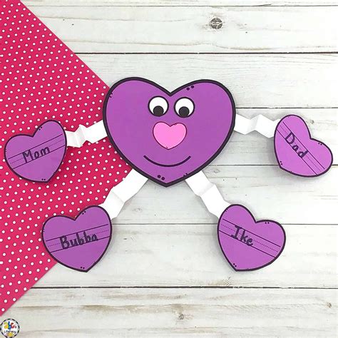 Printable Valentine S Day Heart Craft For Kids To Create Fillable