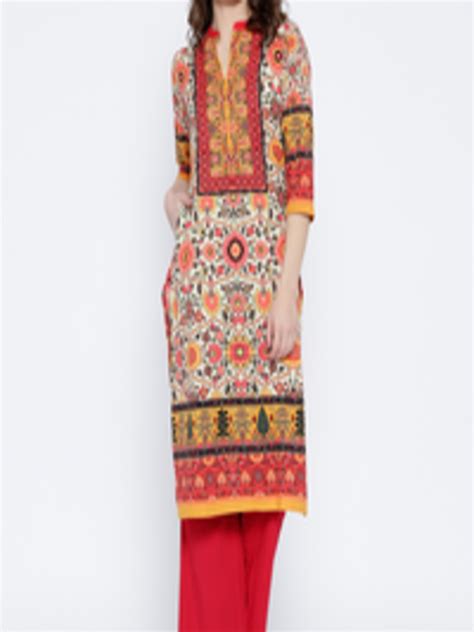 Buy Shree Women Multicolured Printed Straight Kurta Kurtas For Women 1734843 Myntra