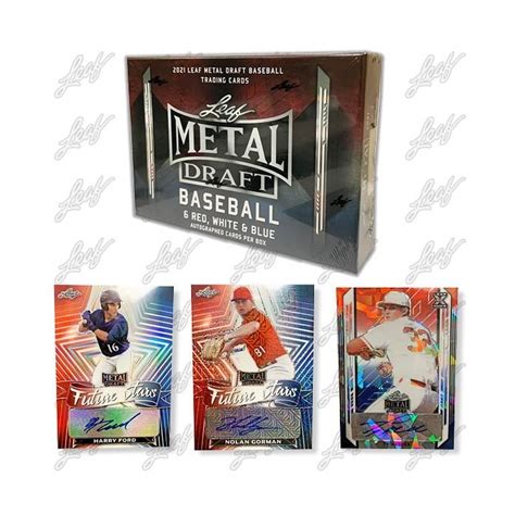 Leaf Metal Draft Baseball Red White And Blue Box Steel City