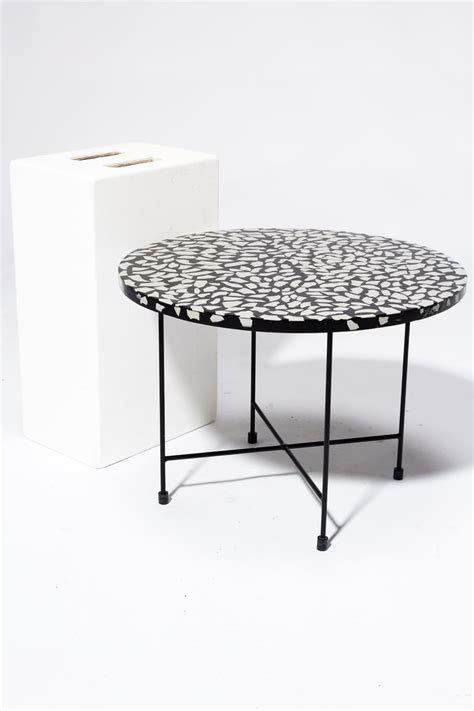 Tb Memphis Terrazzo Coffee Side Table Prop Rental Acme Brooklyn