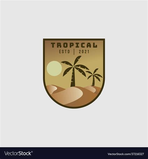 Desert logo design Royalty Free Vector Image - VectorStock